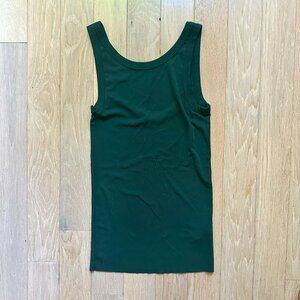 COS Emerald Green Scoop Back Tank Top